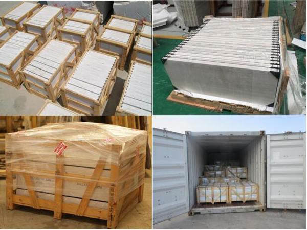 crema marfil marble tile packing & loading