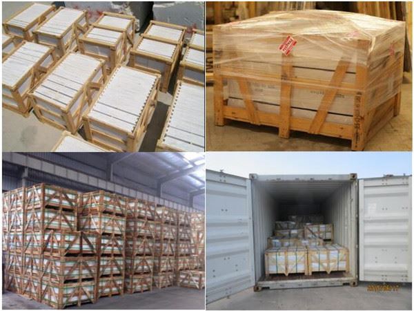 rosso levanto marble tile    packing & loading