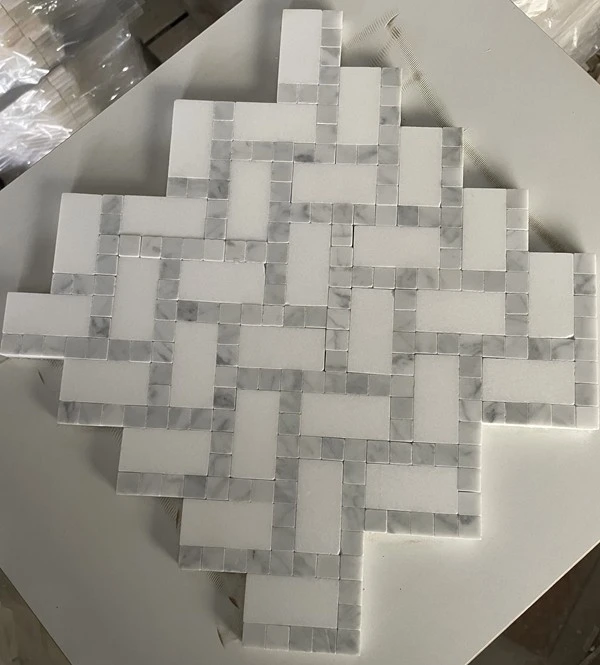 Carrara Thassos Marble Mosaic tiles