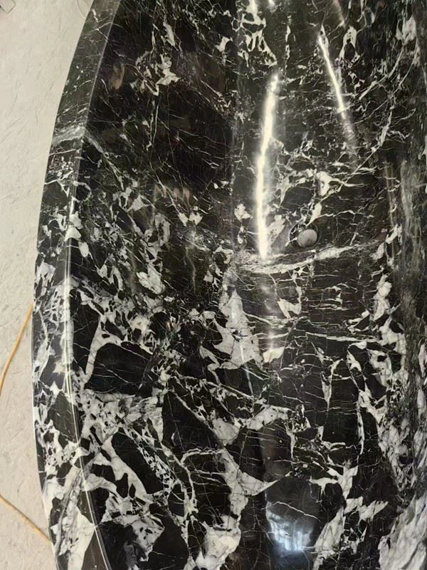 polished Black Marble  bathtub
