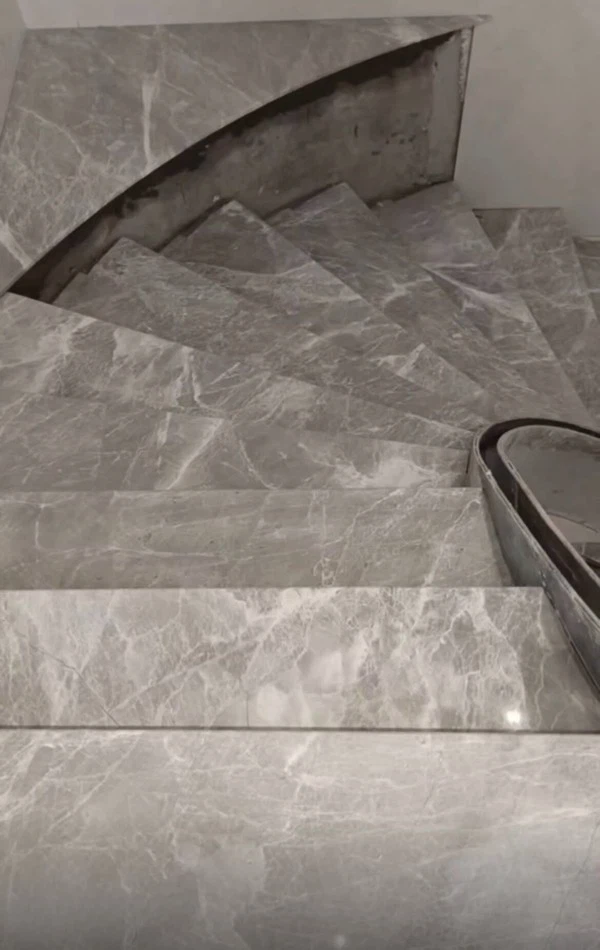Silver Emperador Marble arc Stairs