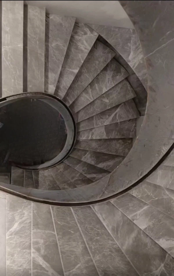Silver Emperador Marble Staircase